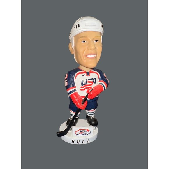Brett Hull USA 2002 Hockey Bobblehead Figure rare - Picture 1 of 4
